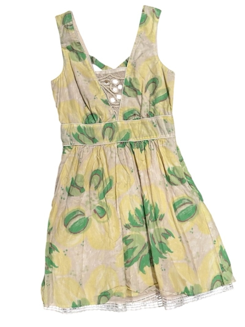 Free People Floral & Lace Mini Sundress